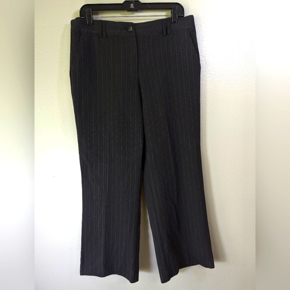 Counterparts Pants - Counterparts women's dark gray with pink stripes size 14P dress pants